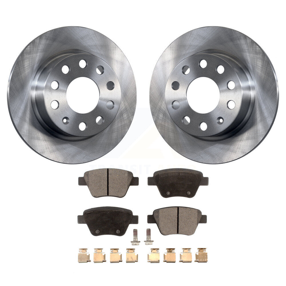 Rear Disc Brake Rotors And Ceramic Pads Kit For Volkswagen Beetle GTI Eos