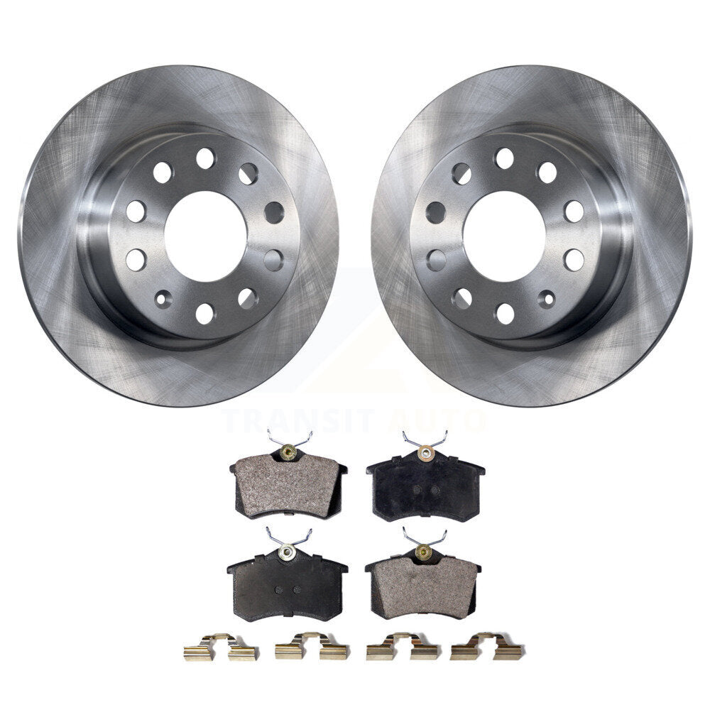 Rear Brake Rotor And Ceramic Pad Kit For Volkswagen Jetta Beetle Golf SportWagen