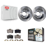 Rear Brake Rotor And Ceramic Pad Kit For Volkswagen Jetta Beetle Golf SportWagen