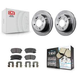 Rear Disc Brake Rotors & Ceramic Pad Kit For Hyundai Elantra Tucson Kia Sportage