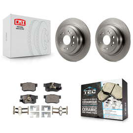 Rear Disc Brake Rotors And Ceramic Pads Kit For Honda Crosstour Accord
