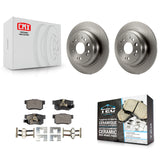Rear Disc Brake Rotors And Ceramic Pads Kit For Honda Crosstour Accord