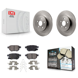 Rear Disc Brake Rotors And Ceramic Pads Kit For Lexus CT200h