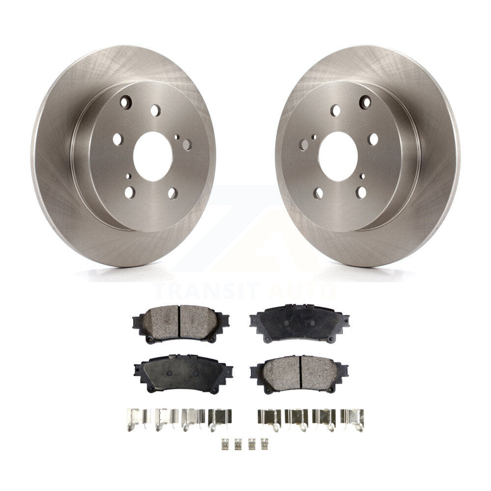 Rear Disc Brake Rotors And Ceramic Pads Kit For Toyota Prius V Mirai