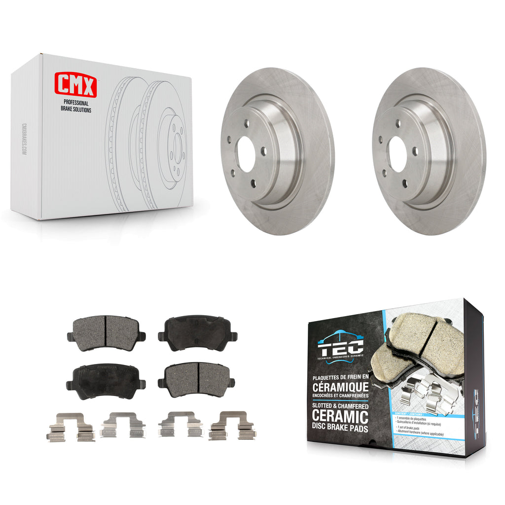 [Rear] 2012-2015 Land Rover Range Evoque Premium OE Brake Rotors & Ceramic Pads Kit For Max Braking