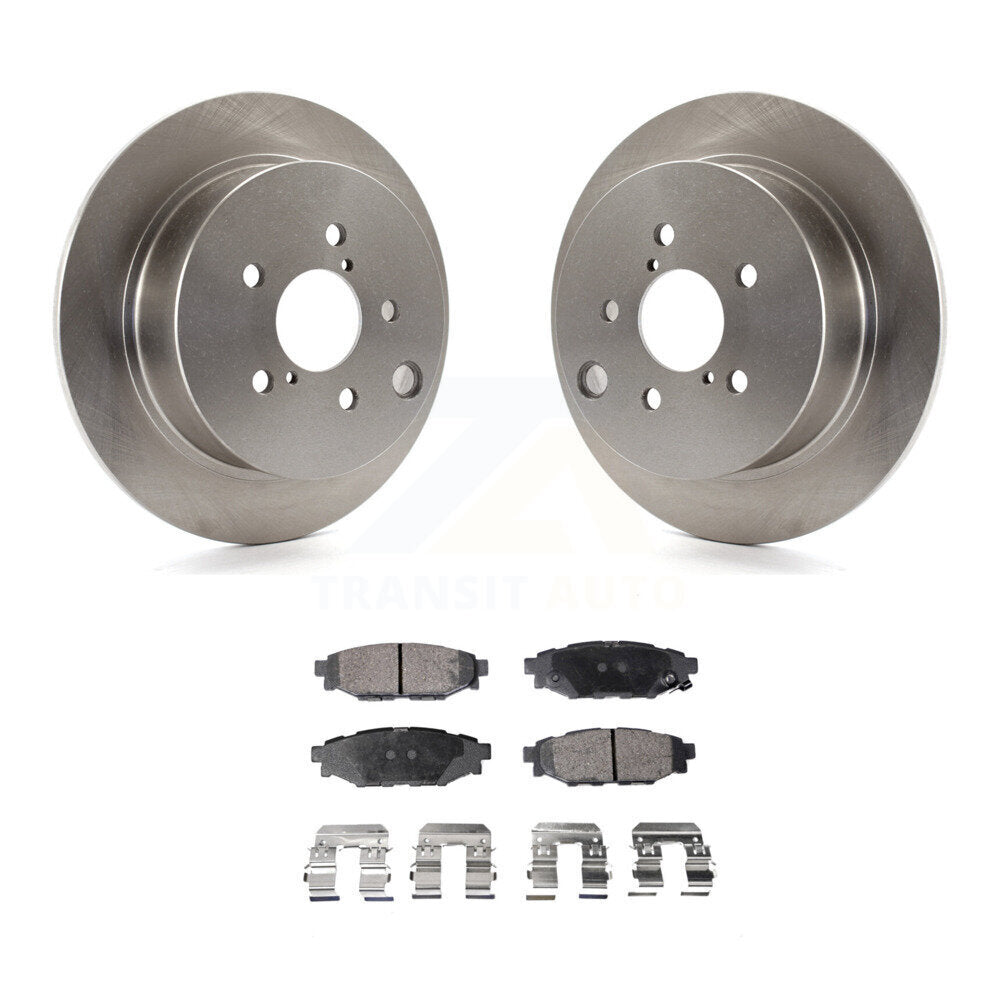 Rear Disc Brake Rotor & Ceramic Pad Kit For Subaru Forester Impreza Crosstrek XV