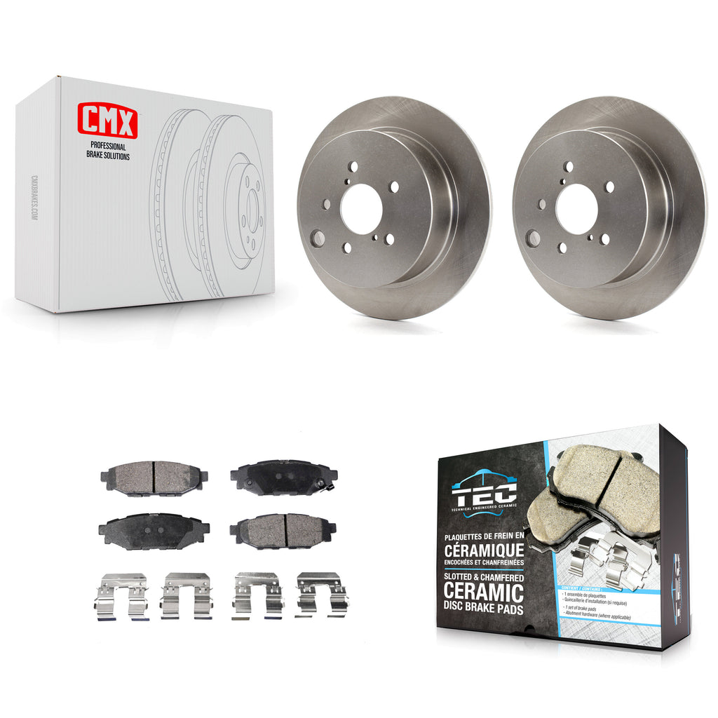 Rear Disc Brake Rotor & Ceramic Pad Kit For Subaru Forester Impreza Crosstrek XV