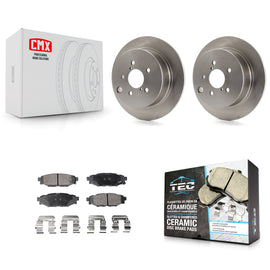 Rear Disc Brake Rotor & Ceramic Pad Kit For Subaru Forester Impreza Crosstrek XV