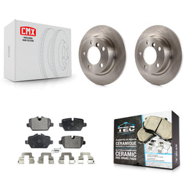 Rear Disc Brake Rotors And Ceramic Pads Kit For Mini Cooper Countryman Paceman