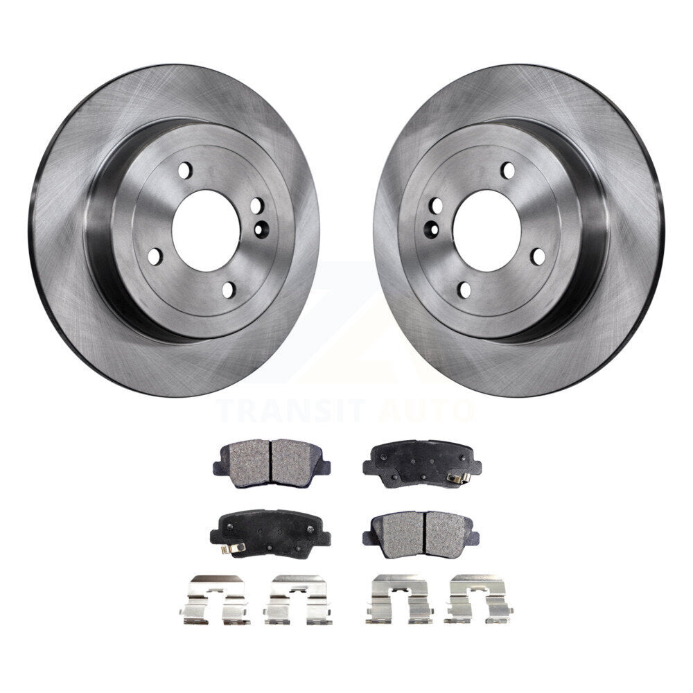 Rear Disc Brake Rotors And Ceramic Pads Kit For Hyundai Accent Kia Rio