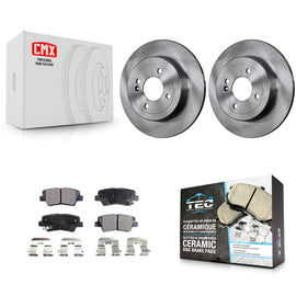 Rear Disc Brake Rotors And Ceramic Pads Kit For Hyundai Accent Kia Rio