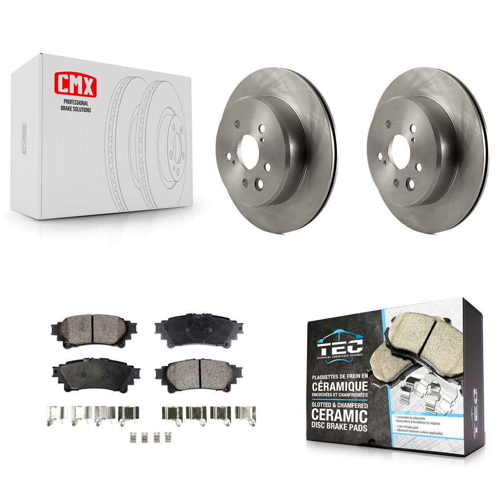 Rear Brake Rotors Ceramic Pad Kit For Lexus GS350 IS300 IS200t IS350 RC350 RC300