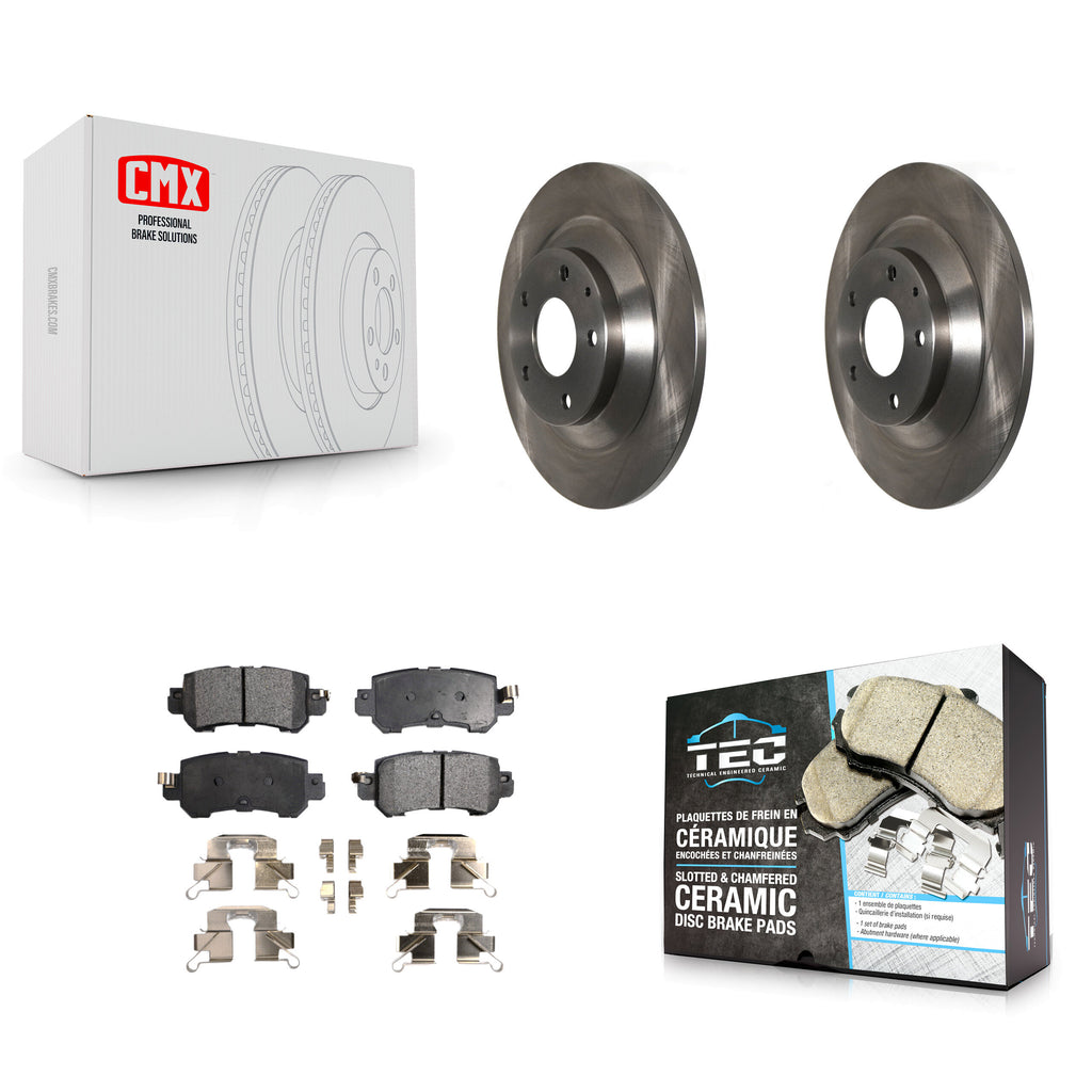 Rear Disc Brake Rotors And Ceramic Pads Kit For Mazda CX-5