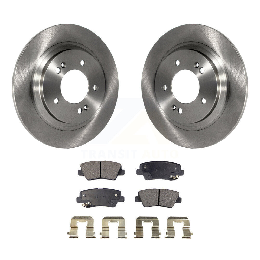 Rear Disc Brake Rotors And Ceramic Pads Kit For Hyundai Sonata Azera