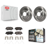 Rear Brake Rotor & Ceramic Pad Kit For Hyundai Sonata Kia Optima Elantra GT Soul