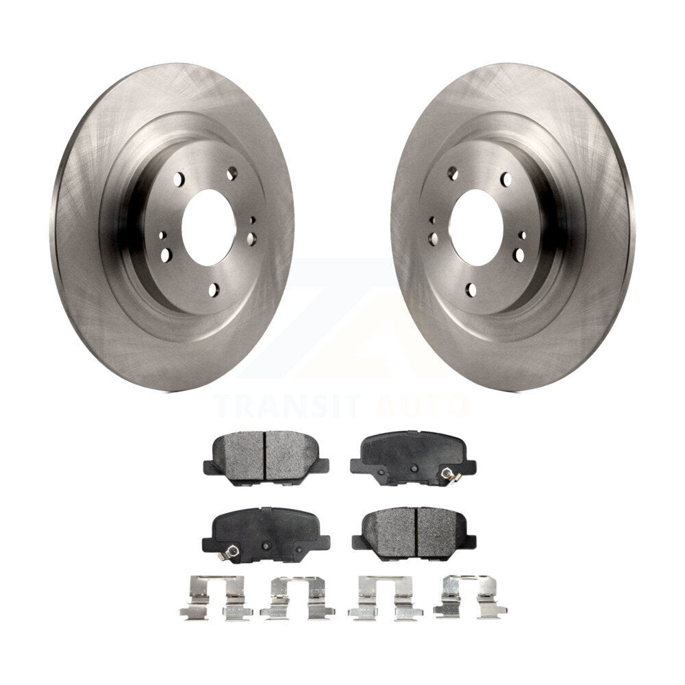 Rear Disc Brake Rotors & Ceramic Pad Kit For Mitsubishi Outlander Sport PHEV RVR