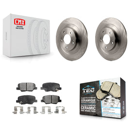 Rear Disc Brake Rotors & Ceramic Pad Kit For Mitsubishi Outlander Sport PHEV RVR