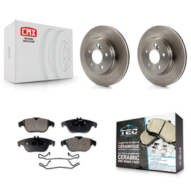 Rear Disc Brake Rotor Ceramic Pad Kit For Mercedes-Benz E350 C250 C300 C350 E550