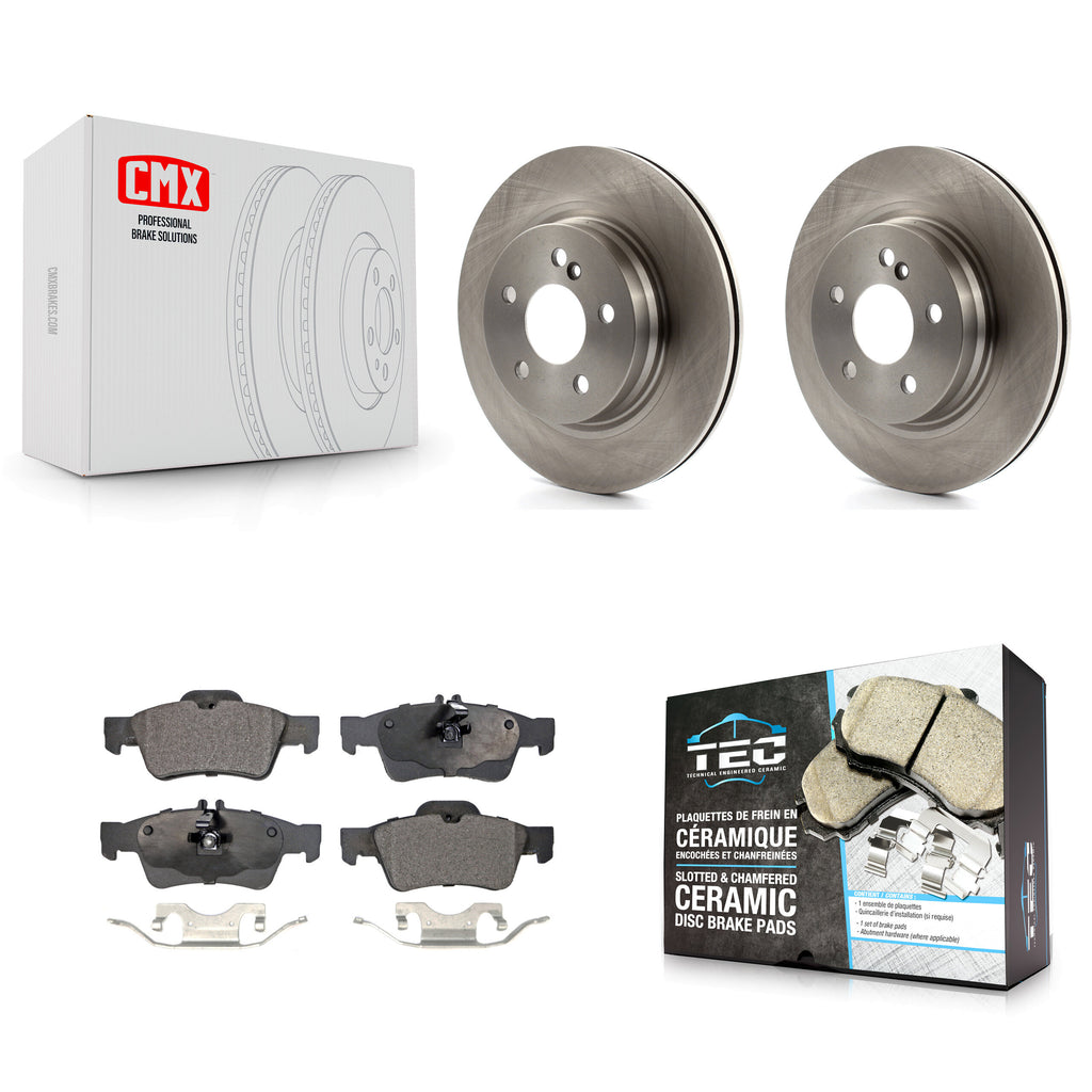 Rear Disc Brake Rotors And Ceramic Pads Kit For Mercedes-Benz E550