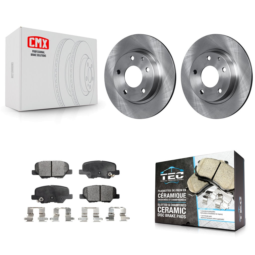 Rear Disc Brake Rotors And Ceramic Pads Kit For Mazda 3 Sport