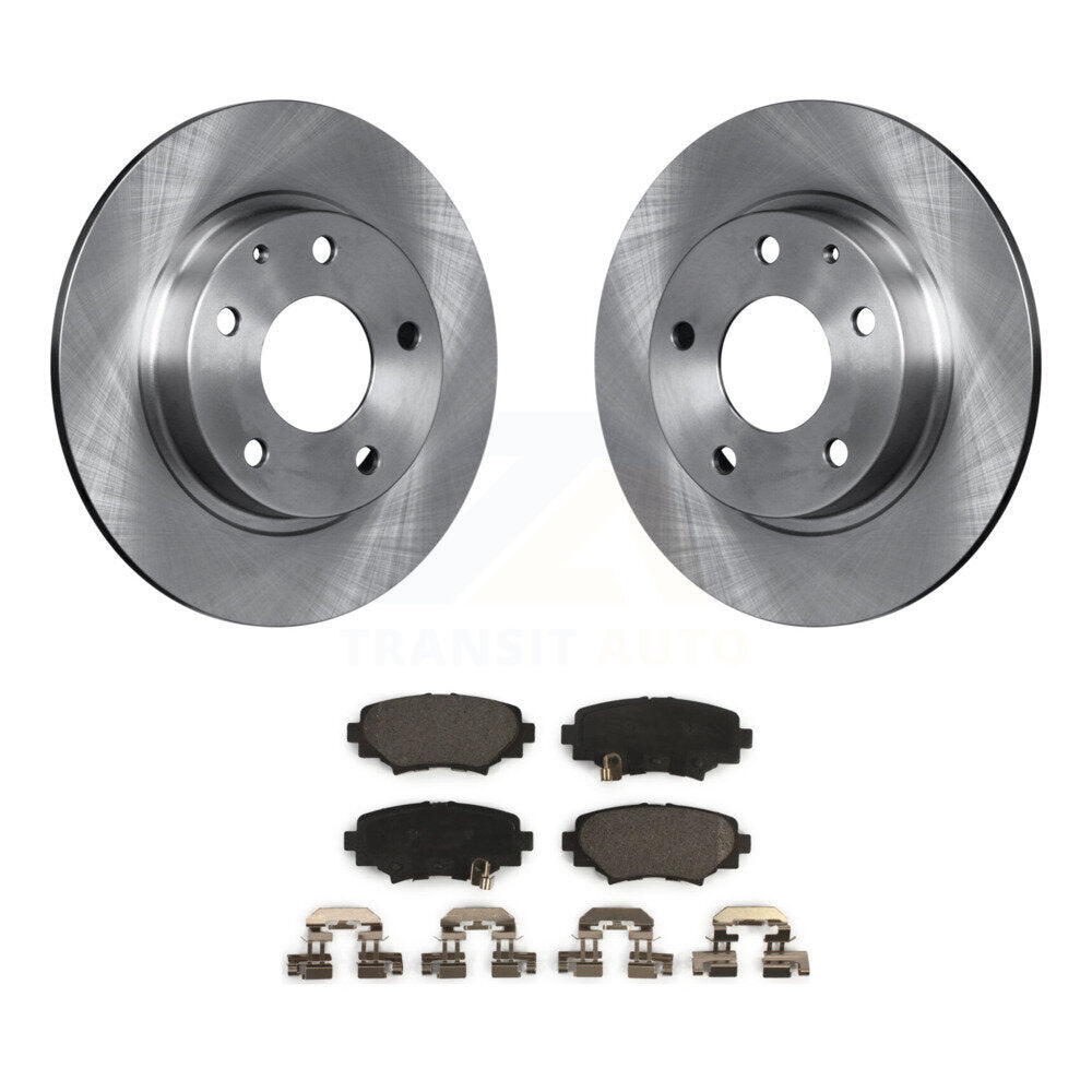 Rear Disc Brake Rotors And Ceramic Pads Kit For Mazda 3 Sport