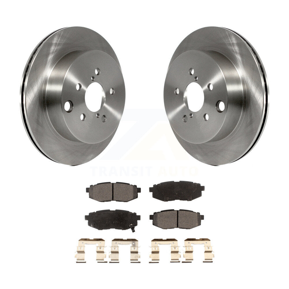 Rear Disc Brake Rotors And Ceramic Pads Kit For 2014-2018 Subaru Forester 2.0L