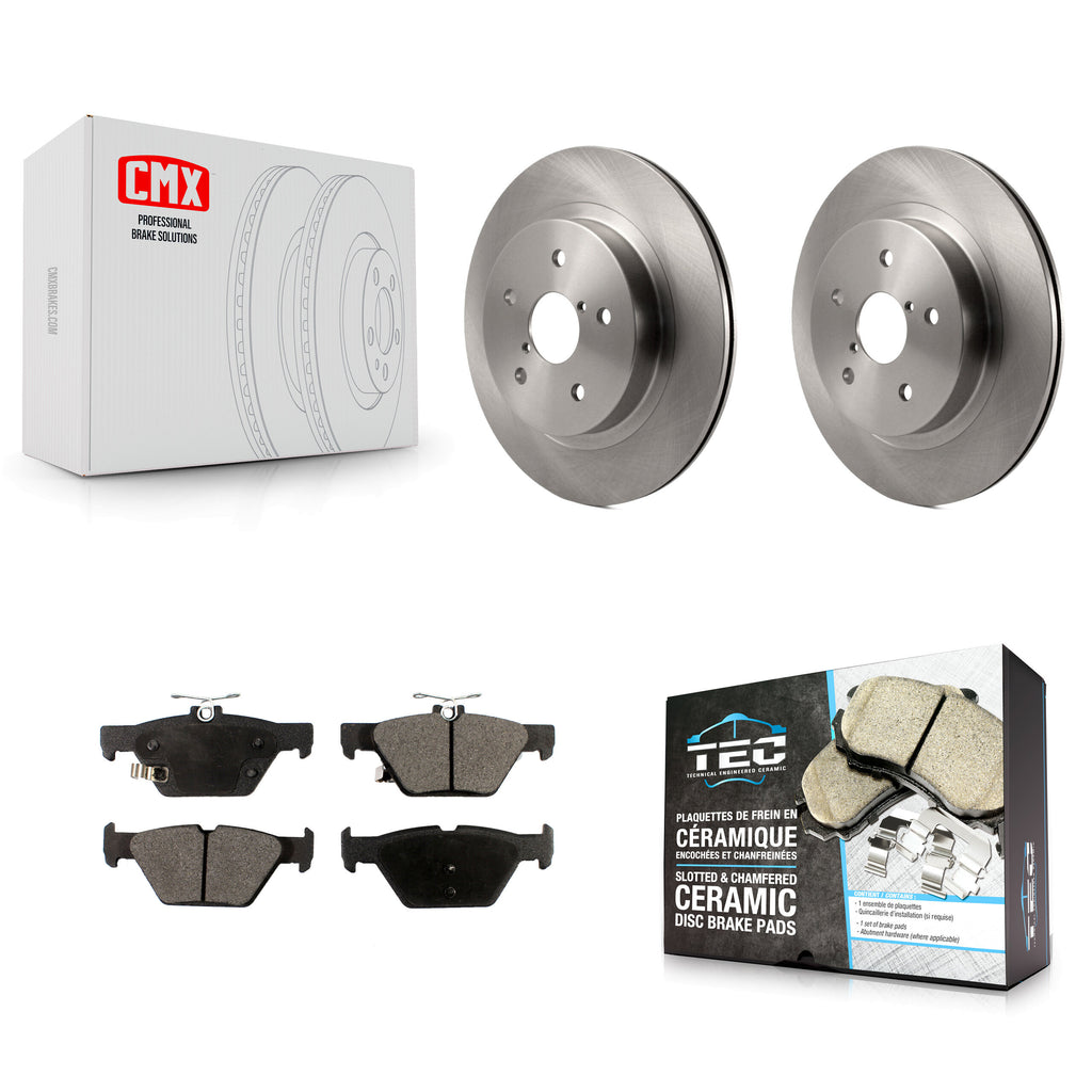 Rear Disc Brake Rotors And Ceramic Pads Kit For Subaru Outback Legacy WRX