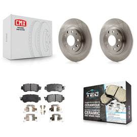 [Rear] 2016-2018 Mazda CX-3 Premium OE Brake Rotors & Ceramic Pads Kit For Max Braking