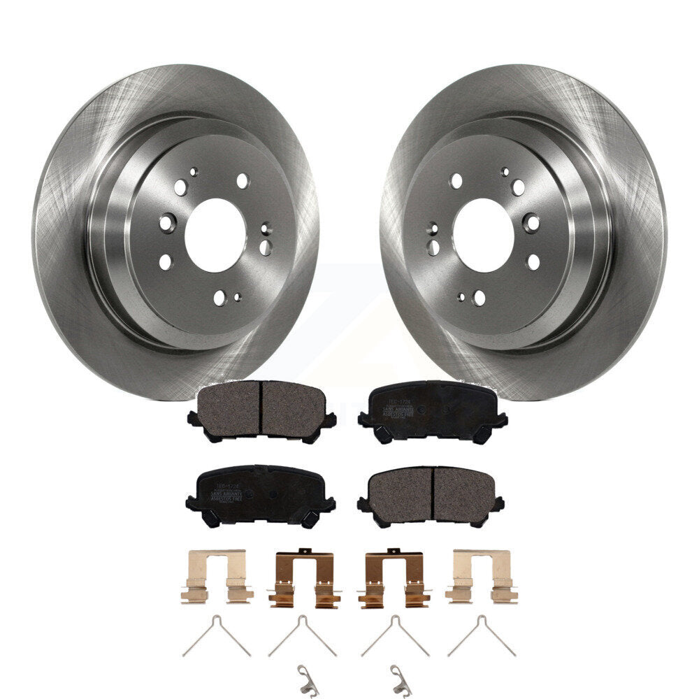 Rear Disc Brake Rotors And Ceramic Pads Kit For Honda Pilot Ridgeline Passport