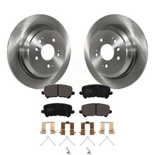 Charger l&#39;image dans la galerie, Kit de rotors de frein à disque arrière et de plaquettes en céramique pour Honda Pilot Ridgeline Passport 