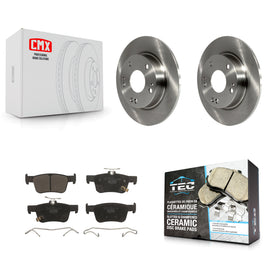 Rear Disc Brake Rotors And Ceramic Pads Kit For Honda Civic