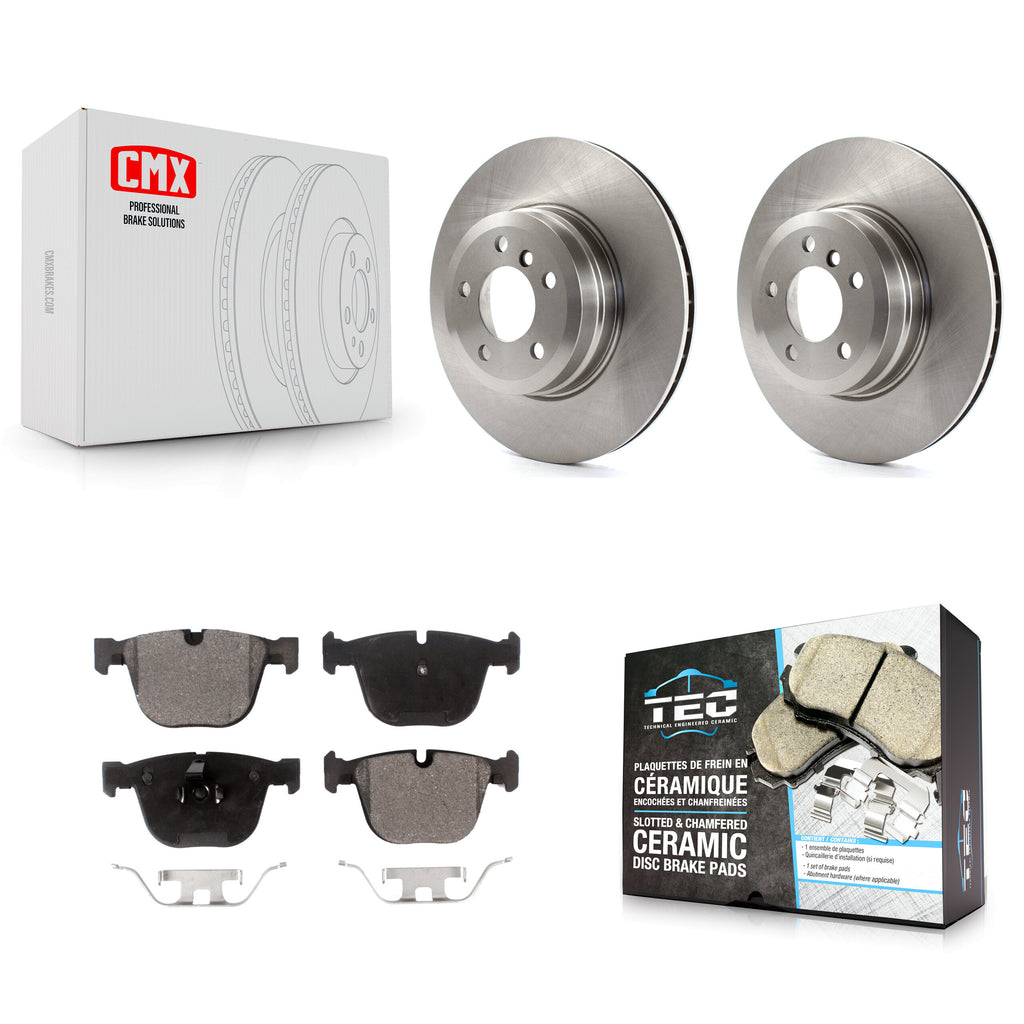 Rear Disc Brake Rotors And Ceramic Pads Kit For BMW X5 X6