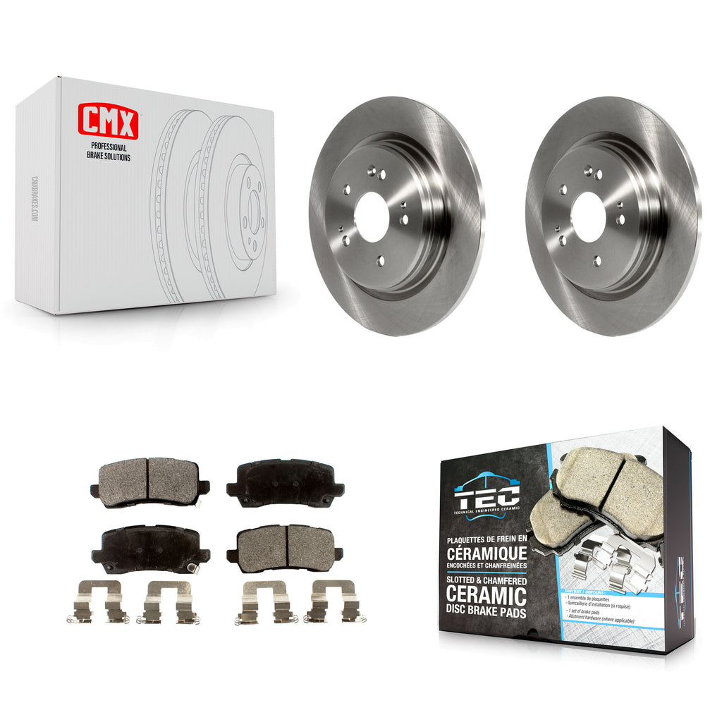 [Rear] 2015-2020 Acura TLX Premium OE Brake Rotors & Ceramic Pads Kit For Max Braking