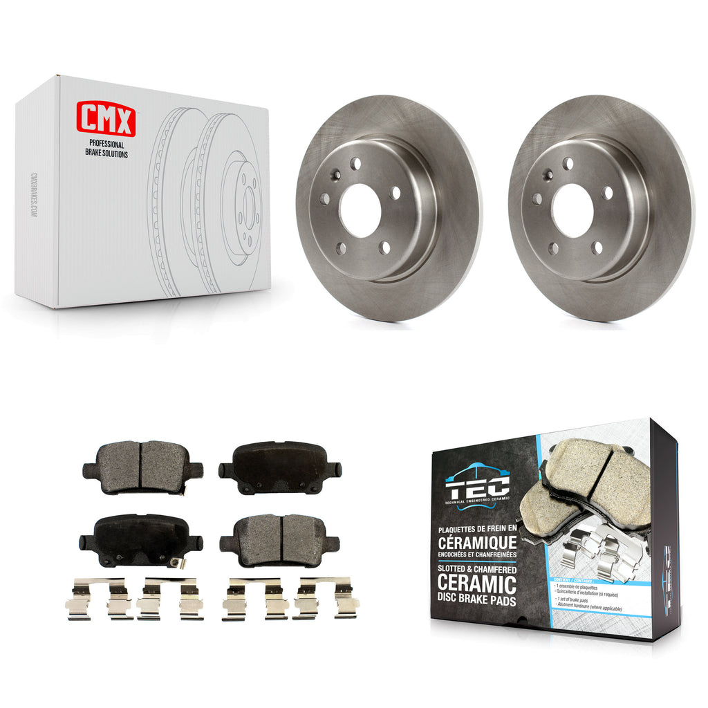 Rear Disc Brake Rotors And Ceramic Pads Kit For Chevrolet Cruze Volt Bolt EV EUV