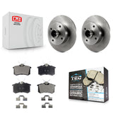 Rear Disc Brake Rotor & Ceramic Pad Kit For Volkswagen Jetta Golf Passat Corrado