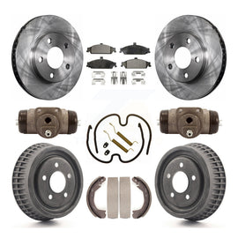 Front Rear Brake Rotor Ceramic Pad Drum Kit (9Pc) For Chevrolet Pontiac Grand Am