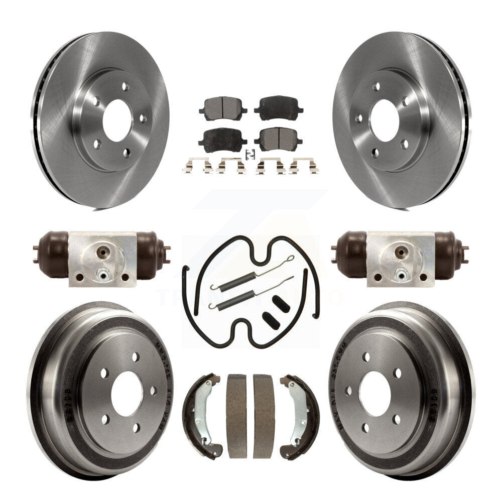 Front Rear Disc Brake Rotors Ceramic Pads And Drum Kit (9Pc) For Chevrolet HHR