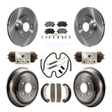 Front Rear Disc Brake Rotors Ceramic Pads And Drum Kit (9Pc) For Chevrolet HHR