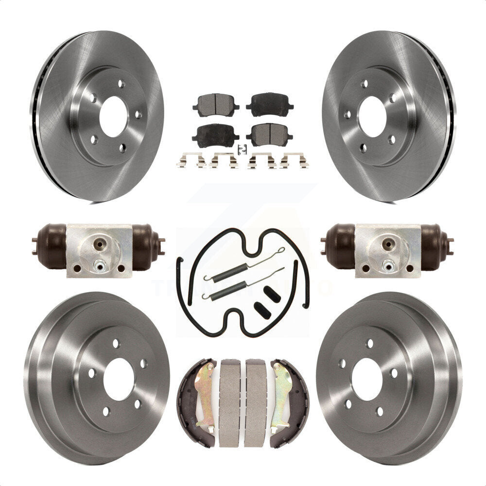Front Rear Disc Brake Rotors Ceramic Pads And Drum Kit (9Pc) For Chevrolet HHR