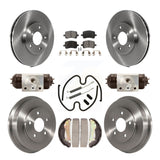 Front Rear Disc Brake Rotors Ceramic Pads And Drum Kit (9Pc) For Chevrolet HHR