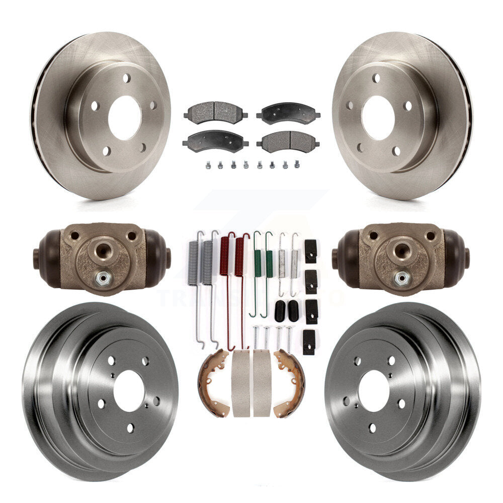 Front Rear Brake Rotors Ceramic Pad & Drum Kit (9Pc) For Dakota Dodge Ram Raider