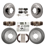 Front Rear Disc Brake Rotor Ceramic Pad Drum Kit (9Pc) For Toyota Pickup 4Runner