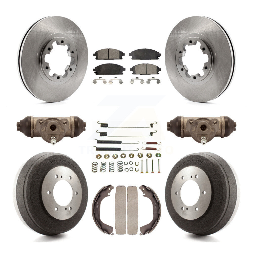 Front Rear Brake Rotor Ceramic Pad Drum Kit (9Pc) For Nissan Pathfinder Infiniti