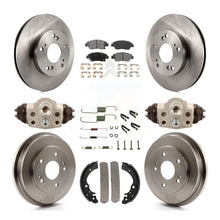 Charger l'image dans la galerie, Front Rear Disc Brake Rotors Ceramic Pads And Drum Kit (9Pc) For Honda Civic