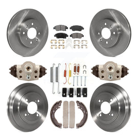 [Front+Rear] 2015-2019 Honda Fit Premium OE Brake Rotor Drum Kit & Ceramic Pads For Max Braking