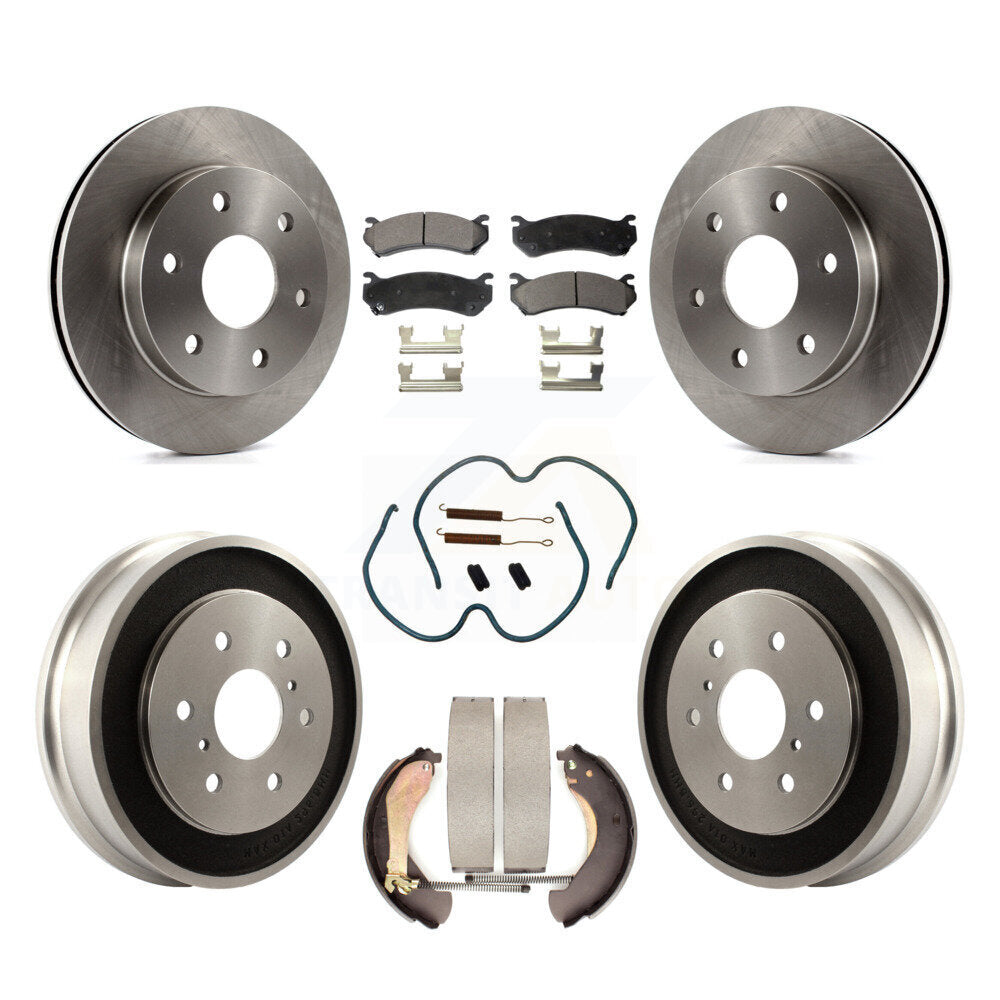 Front Rear Brake Rotor Ceramic Pad & Drum Kit (7Pc) For Chevrolet Silverado 1500