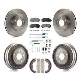 Front Rear Disc Brake Rotors Ceramic Pads And Drum Kit (7Pc) For Pontiac Aztek