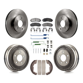 Front Rear Disc Brake Rotors Ceramic Pad Drum Kit (7Pc) For Saturn Vue Chevrolet