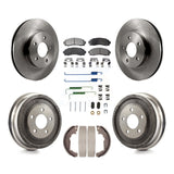 Front Rear Disc Brake Rotors Ceramic Pad Drum Kit (7Pc) For Saturn Vue Chevrolet
