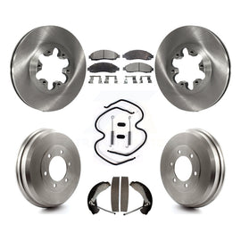 Front Rear Brake Rotor Ceramic Pad And Drum Kit (7Pc) For Chevrolet Colorado GMC